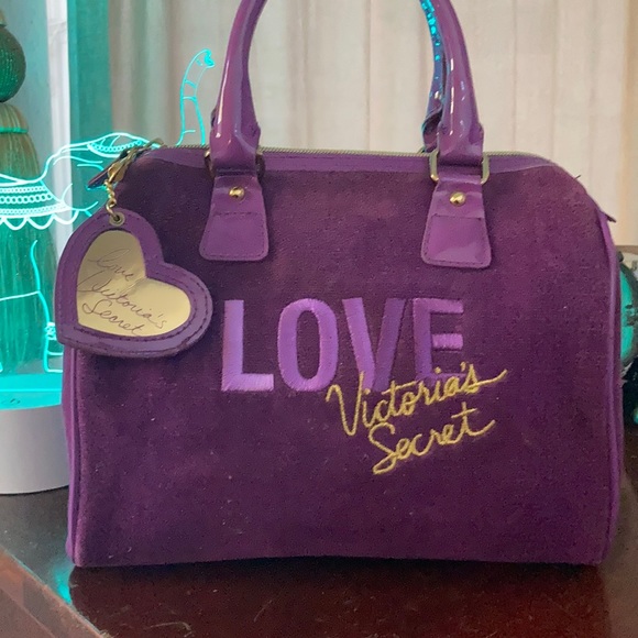 Victoria's Secret Handbags - Victoria’s Secret LOVE handbag purple velvet